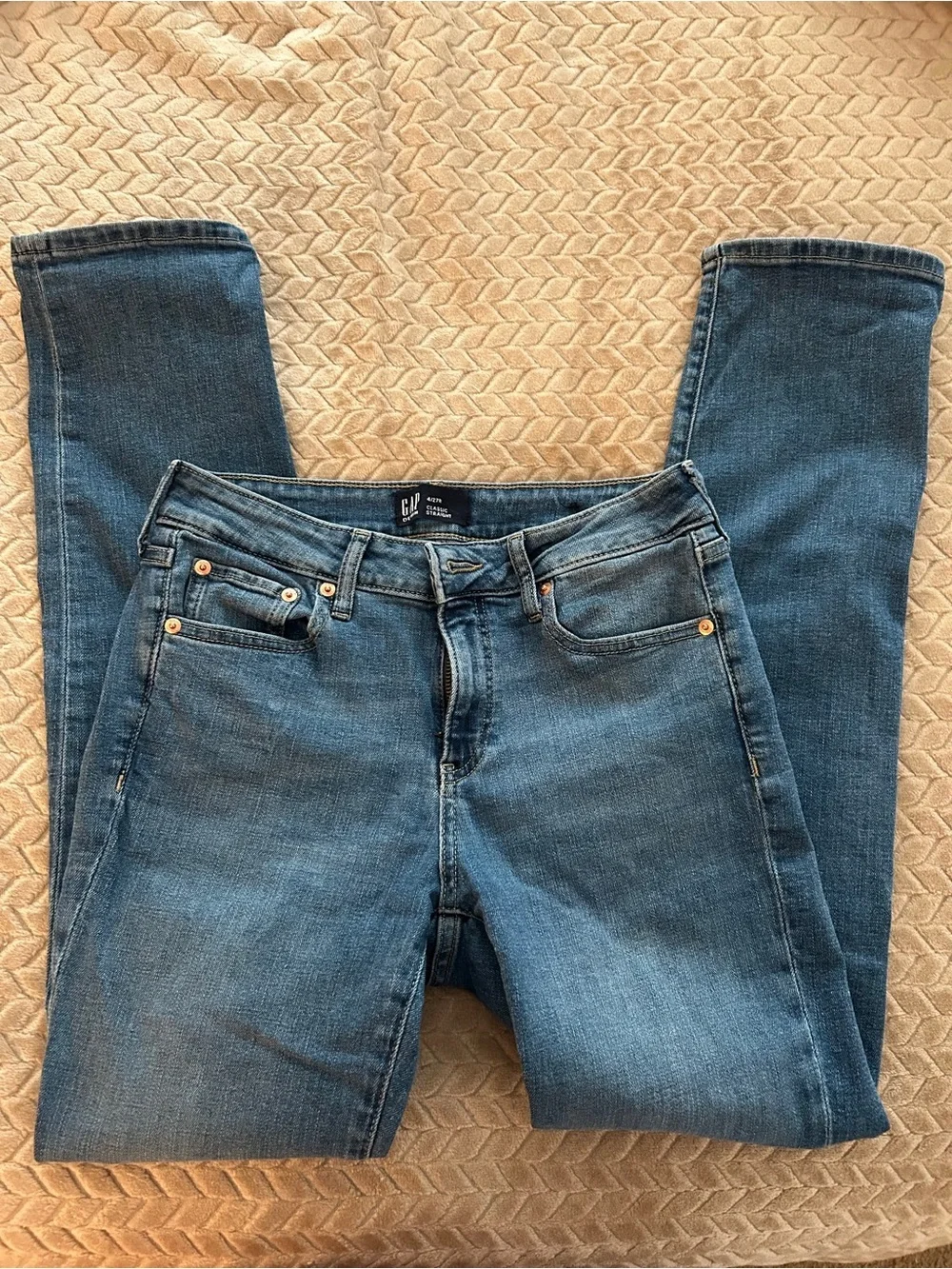 GAP Women's Straight Leg Jeans in Blue Denim